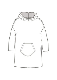 By Basics Kjole Petit By Basics- Ava long hoodie 110 cm/5 år kunstkolonialen