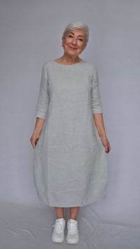 By Basics Kjole S / Stone OWN by basics- 11000 Lang lekker linkjole kunstkolonialen