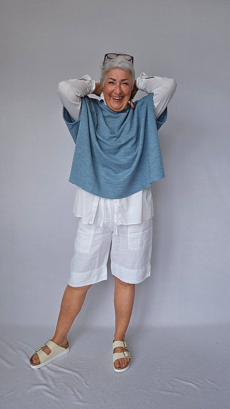 By basics Linshorts OWN By basics- 11030 Shorts i lin med store lommer kunstkolonialen