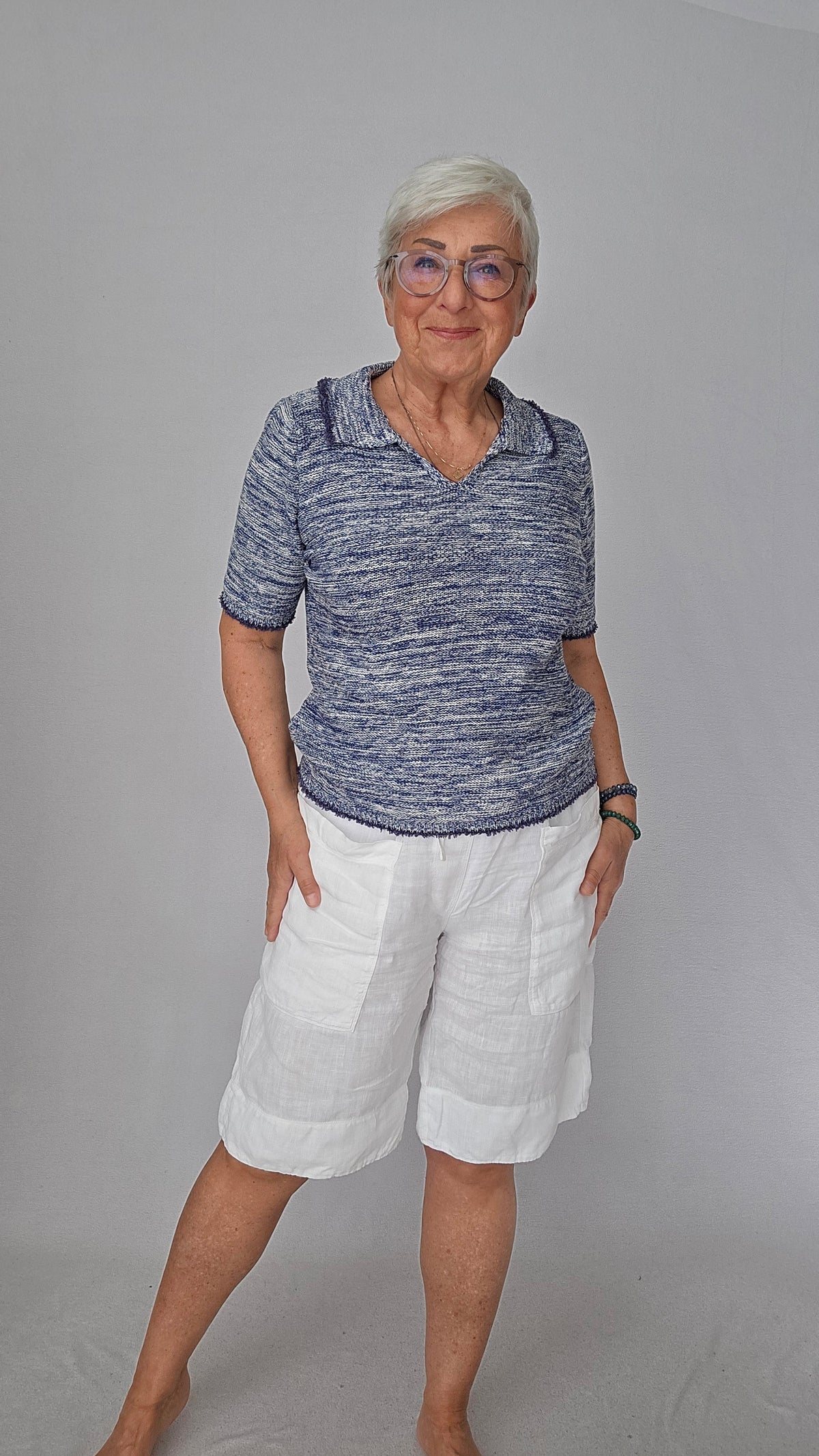 By basics Linshorts OWN by basics- 11030 Shorts i lin med store lommer kunstkolonialen