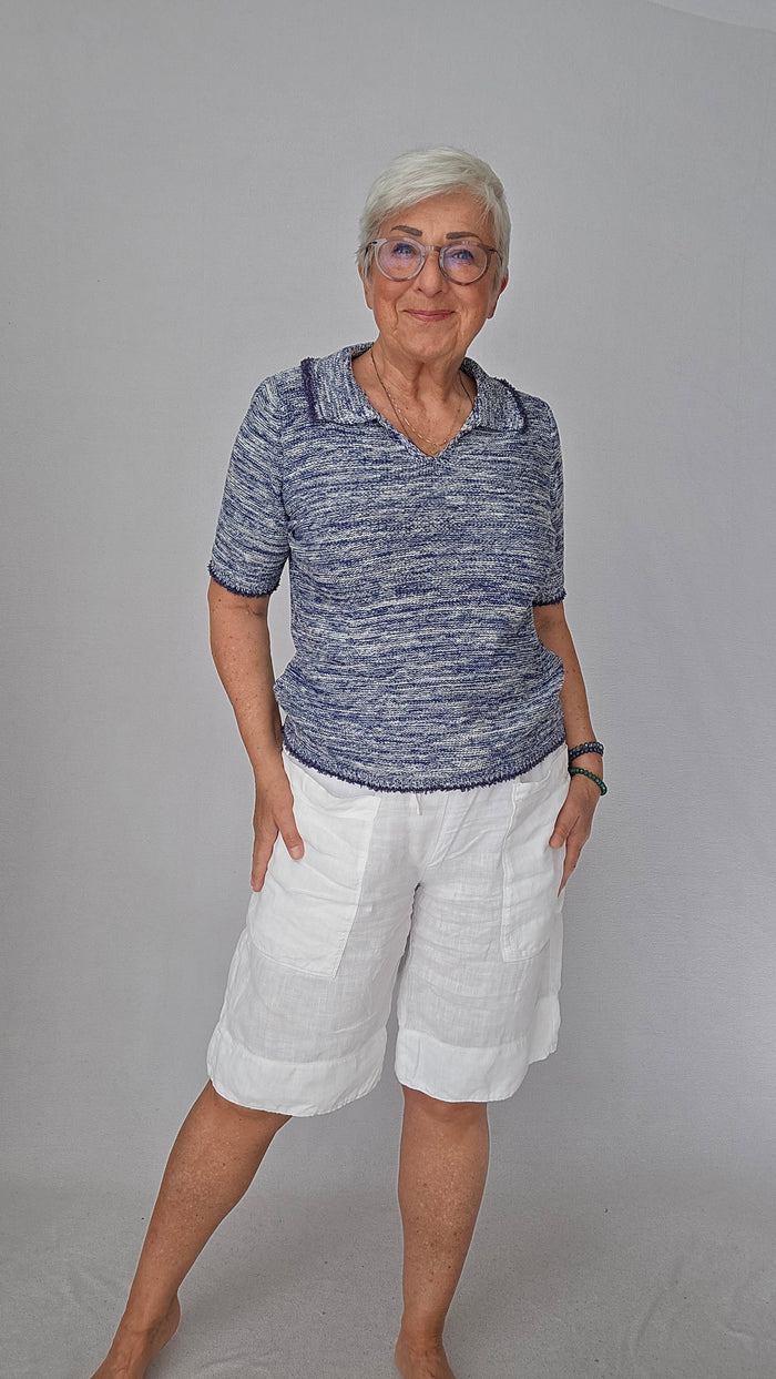 By basics Linshorts OWN by basics- 11030 Shorts i lin med store lommer kunstkolonialen