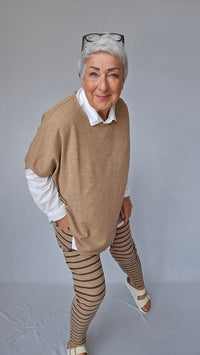By Basics Overdel Light camel melange By Basics- 2004 Ekstra vid topp i merinoull kunstkolonialen