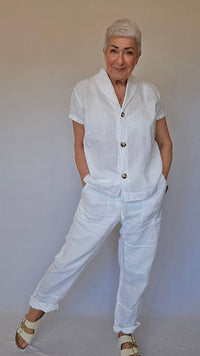 By Basics OWN By basics- 11032 Worker pants, linbukse kunstkolonialen