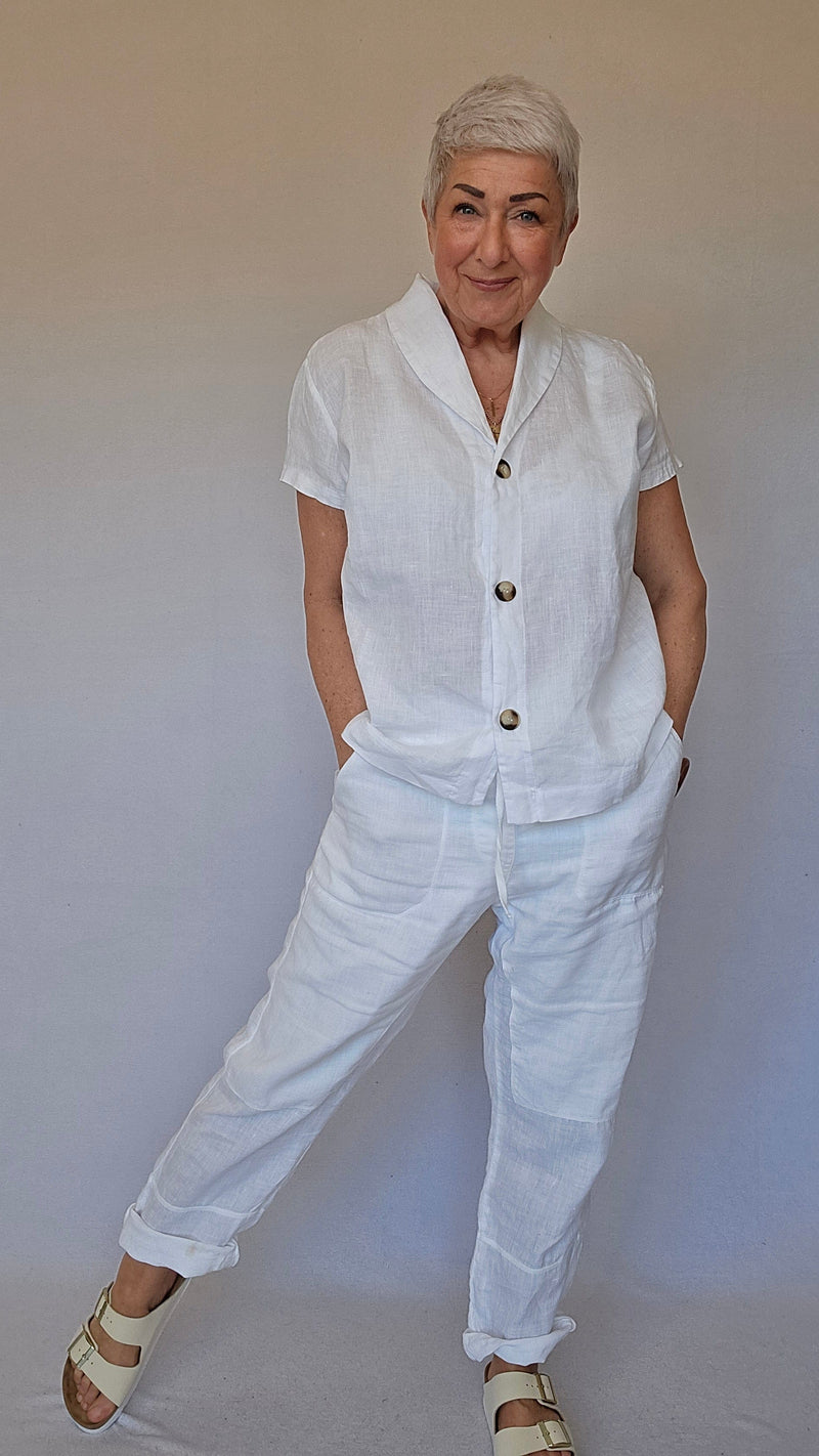 By Basics OWN By basics- 11032 Worker pants, linbukse kunstkolonialen