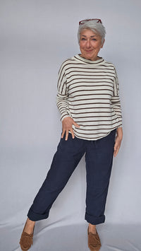 By Basics OWN by basics- 11032 Worker pants, linbukse kunstkolonialen