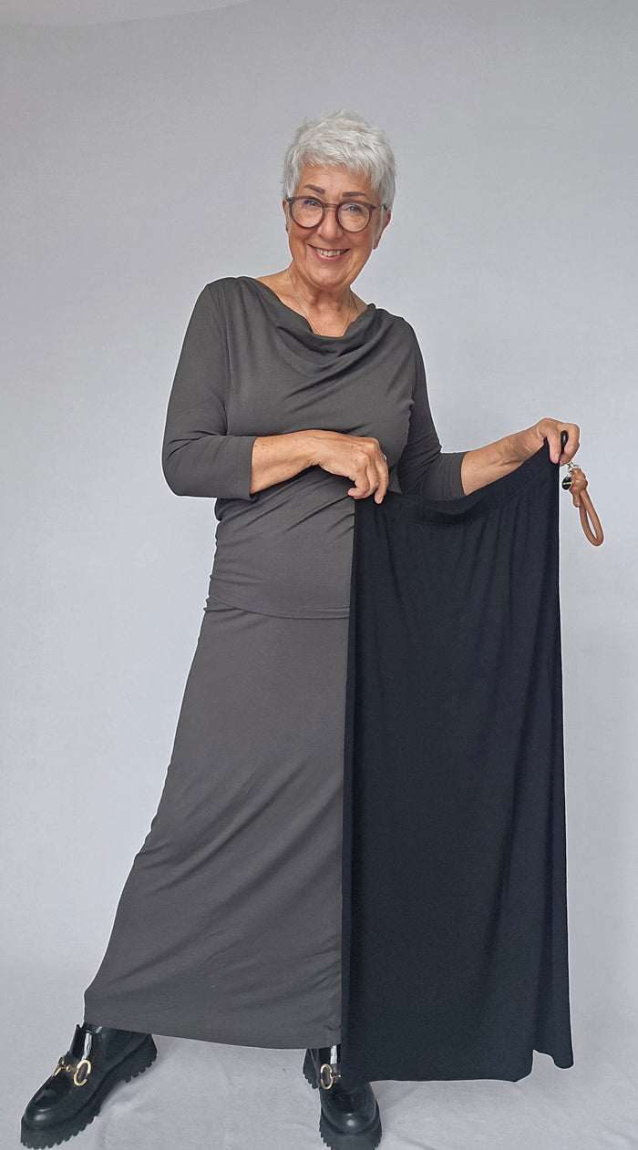 By basics Skjørt By Basics Bamboo- 5605 extra long skirt kunstkolonialen
