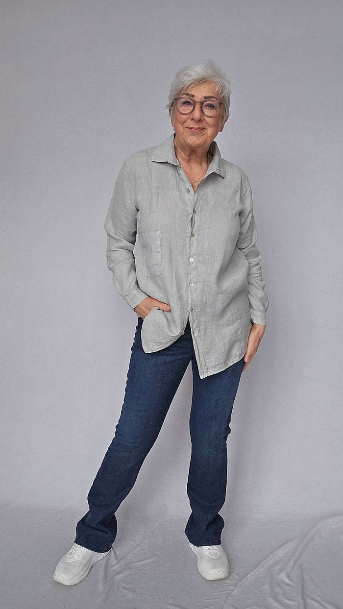 By Basics skjorte OWN by basics- 12010 Deilig linskjorte kunstkolonialen