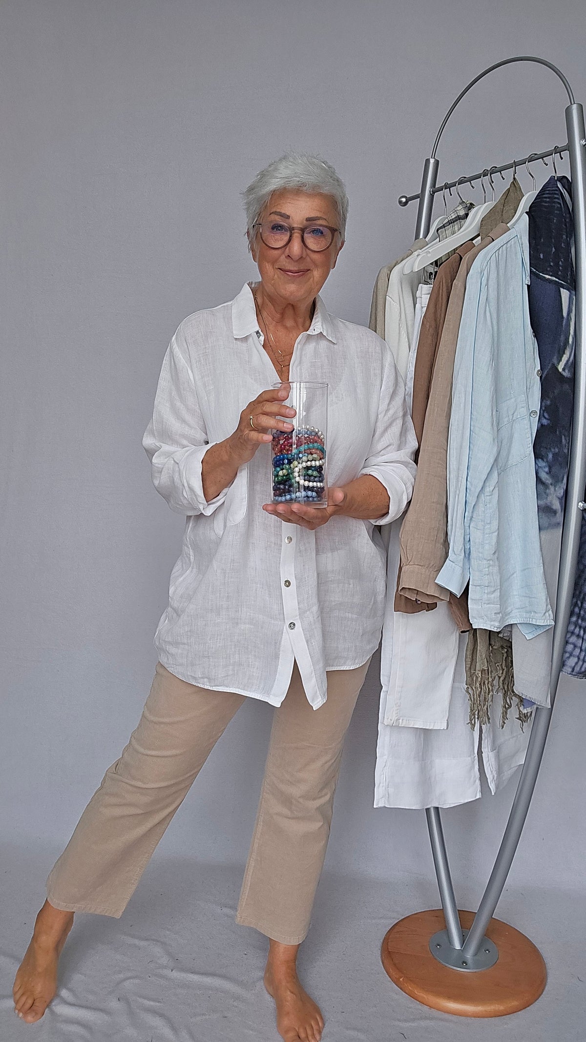 By Basics skjorte S / White OWN by basics- 12010 Deilig linskjorte kunstkolonialen