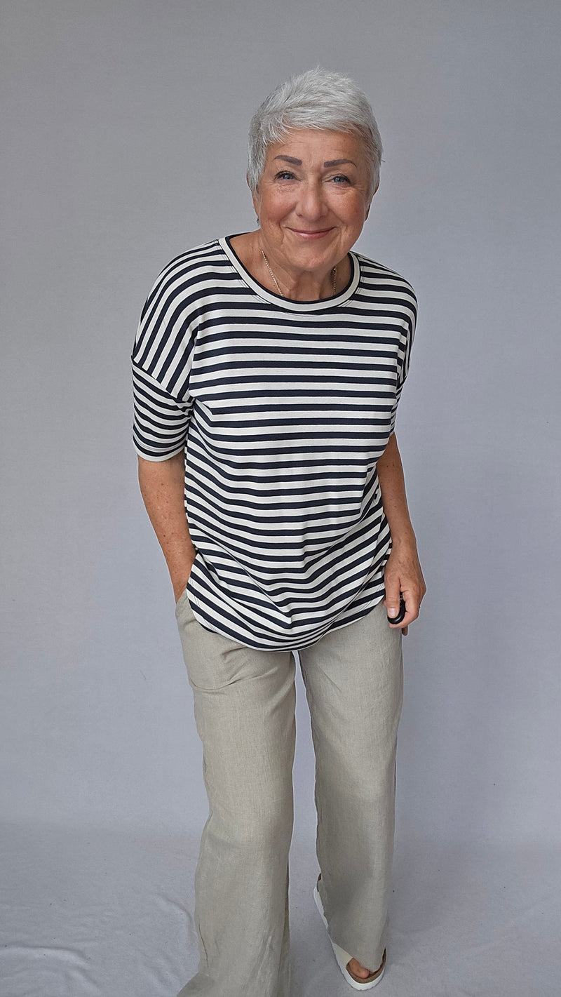 By Basics T-Shirt Cotton Sense By Basics- 4305 T-shirt loose kunstkolonialen