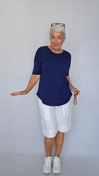 By Basics T-Shirt Cotton Sense By Basics- 4305 T-shirt loose kunstkolonialen