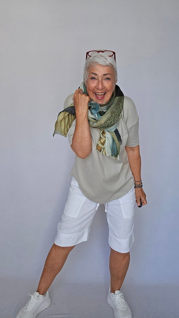 By Basics T-Shirt Cotton Sense By Basics- 4305 T-shirt loose kunstkolonialen