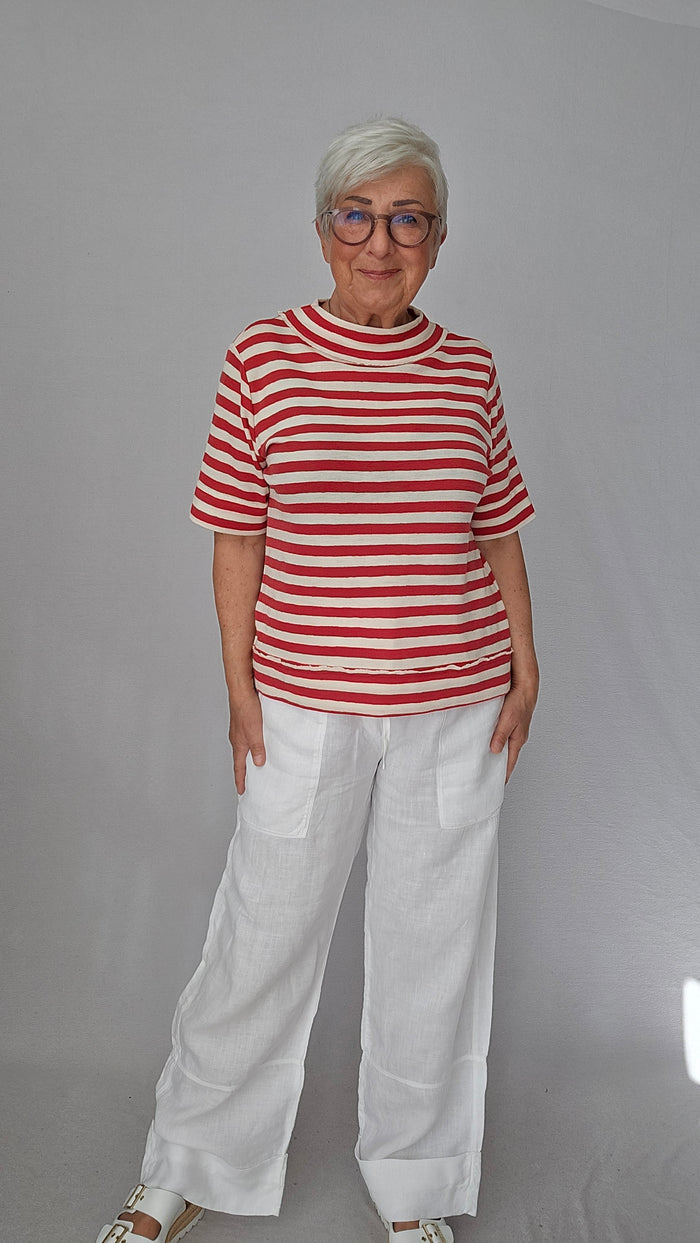 By Basics Topp by basics- 4070 Ulltopp med 3/4-ermer kunstkolonialen