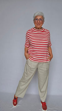 By Basics Topp by basics- 4070 Ulltopp med 3/4-ermer kunstkolonialen