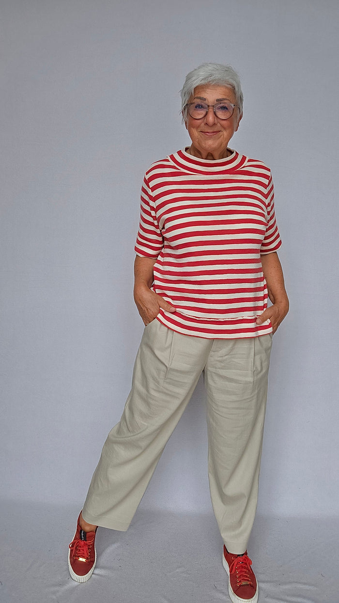 By Basics Topp by basics- 4070 Ulltopp med 3/4-ermer kunstkolonialen