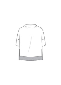 By Basics Topp by basics- 4083 Vid ulltopp kunstkolonialen