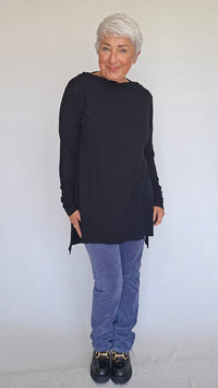 By Basics Tunika By Basics- 6040 Tunika m/splitter i sidene kunstkolonialen