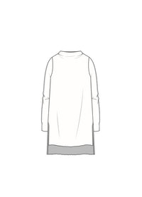 By Basics Tunika S By Basics- 6040 Tunika m/splitter i sidene kunstkolonialen