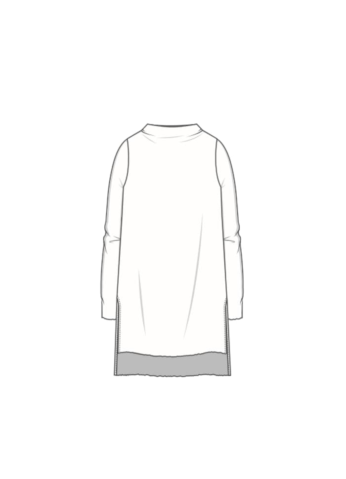 By Basics Tunika S By Basics- 6040 Tunika m/splitter i sidene kunstkolonialen