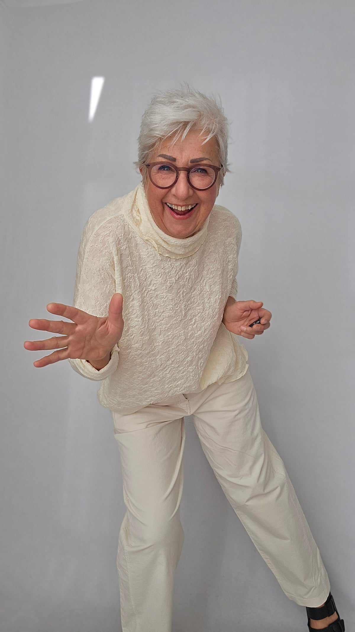 By Basics Ullgenser by basics- Bubblewool 4501 Shirt Wide w/large rollneck kunstkolonialen