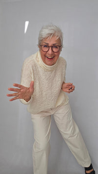 By Basics Ullgenser by basics- Bubblewool 4501 Shirt Wide w/large rollneck kunstkolonialen