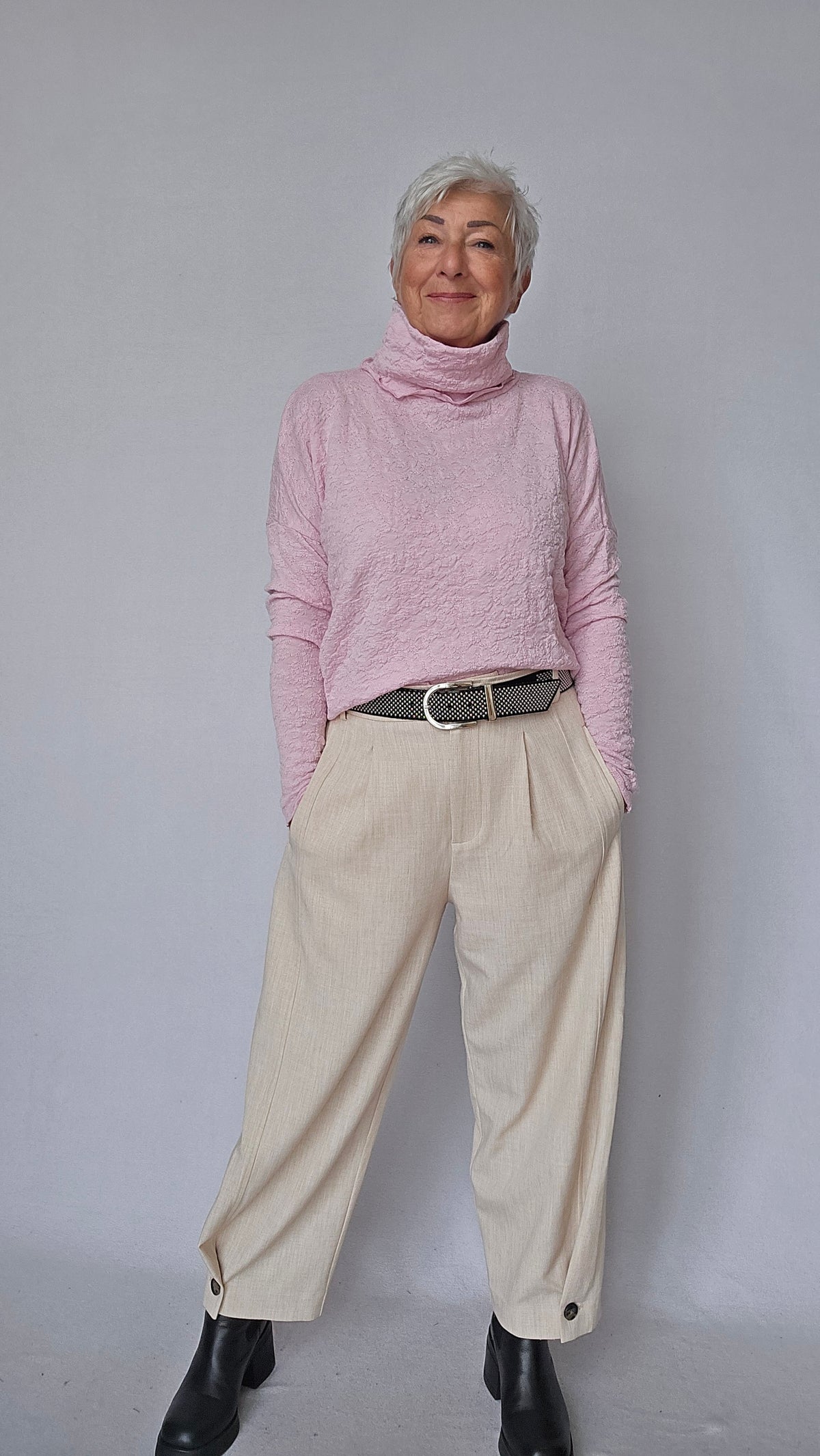 By Basics Ullgenser by basics- Bubblewool 4501 Shirt Wide w/large rollneck kunstkolonialen