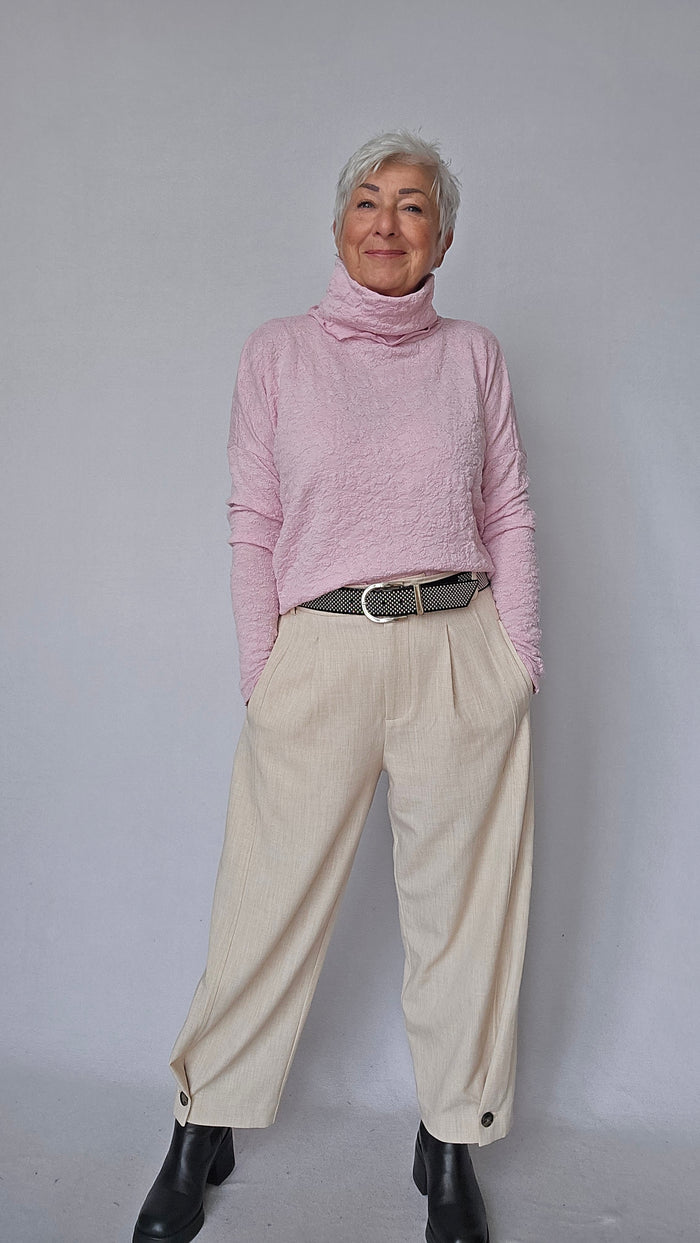 By Basics Ullgenser by basics- Bubblewool 4501 Shirt Wide w/large rollneck kunstkolonialen
