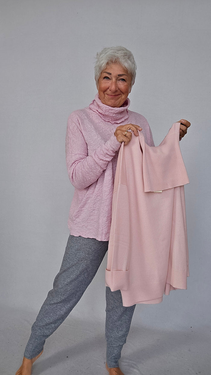 By Basics Ullgenser by basics- Bubblewool 4501 Shirt Wide w/large rollneck kunstkolonialen