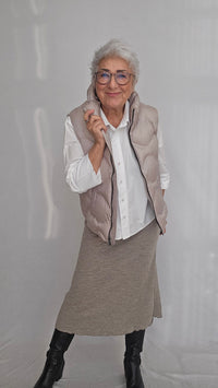 By Basics Ullskjørt Elephant melange / M-L By basics- Bubblewool 5503 Long Skirt kunstkolonialen