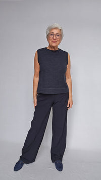By Basics Ulltopp Midnight blue melange / S by basics- 2022 Topp/vest med rund hals kunstkolonialen