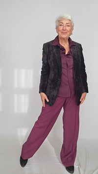 Cero Etage Blazer 36 / Black Cero Etage- Anna Blazer i velur kunstkolonialen