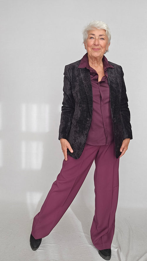 Cero Etage Blazer 36 / Black Cero Etage- Anna Blazer i velur kunstkolonialen