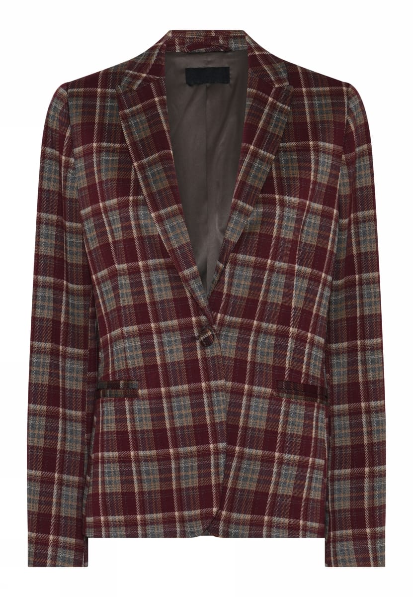 Cero Etage Blazer 36 / Wine check Cero Etage- Ditte Blazer kunstkolonialen