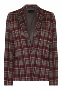 Cero Etage Blazer 36 / Wine check Cero Etage- Ditte Blazer kunstkolonialen