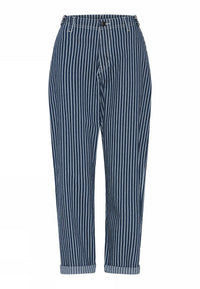 Cero Etage Bukse 34 / Navy blue CRO- Carla bukse m/striper kunstkolonialen