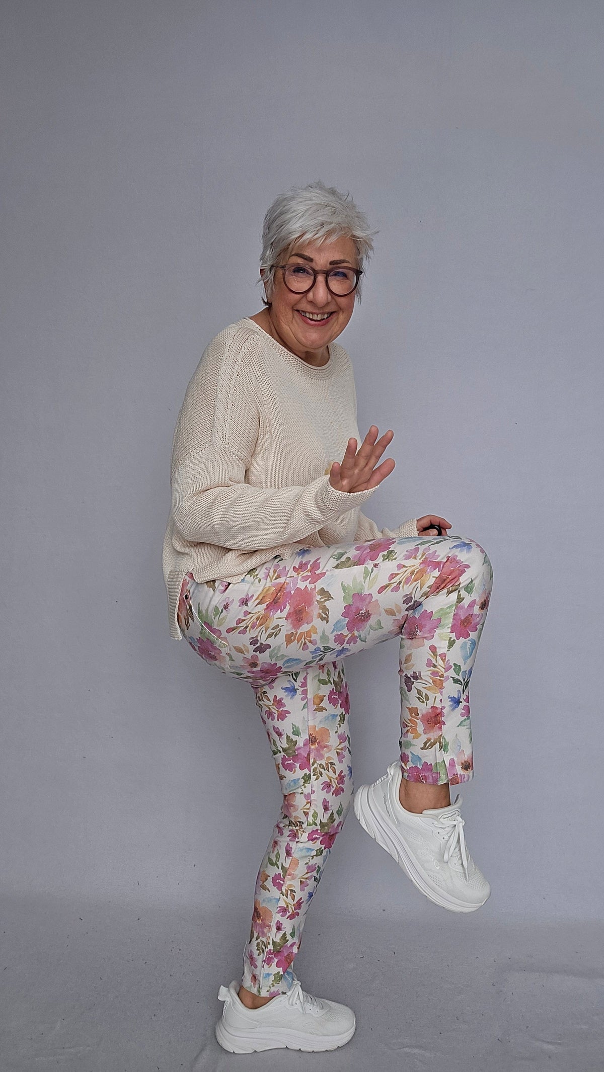 Cero Etage Bukse 34 / Pink Bloom CRO- Suzanne bukse m/print Flower kunstkolonialen