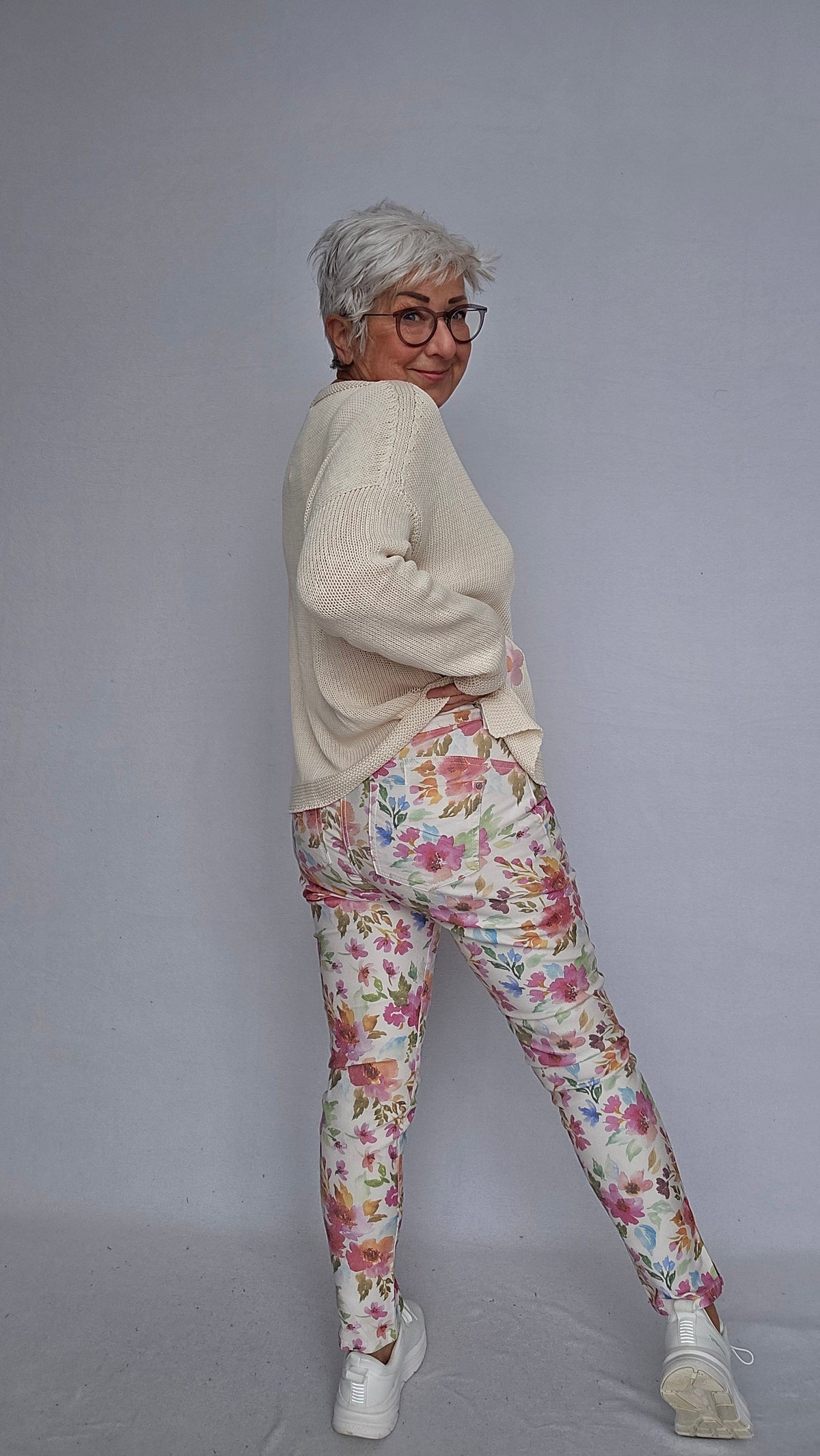 Cero Etage Bukse CRO- Suzanne bukse m/print Flower kunstkolonialen