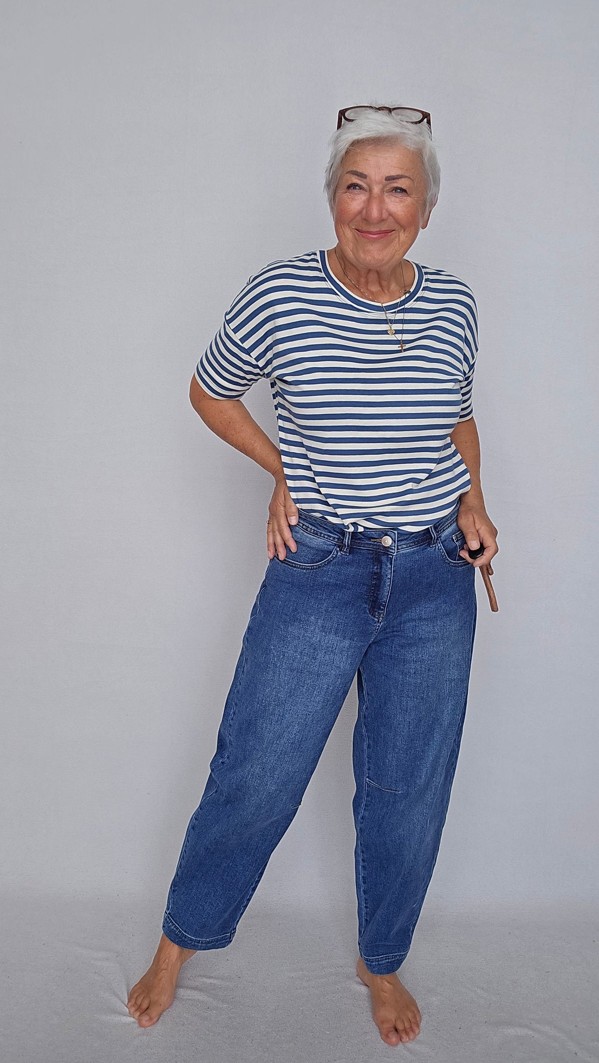 Cero Etage Bukser 34 CRO- Barrel denim bukse kunstkolonialen