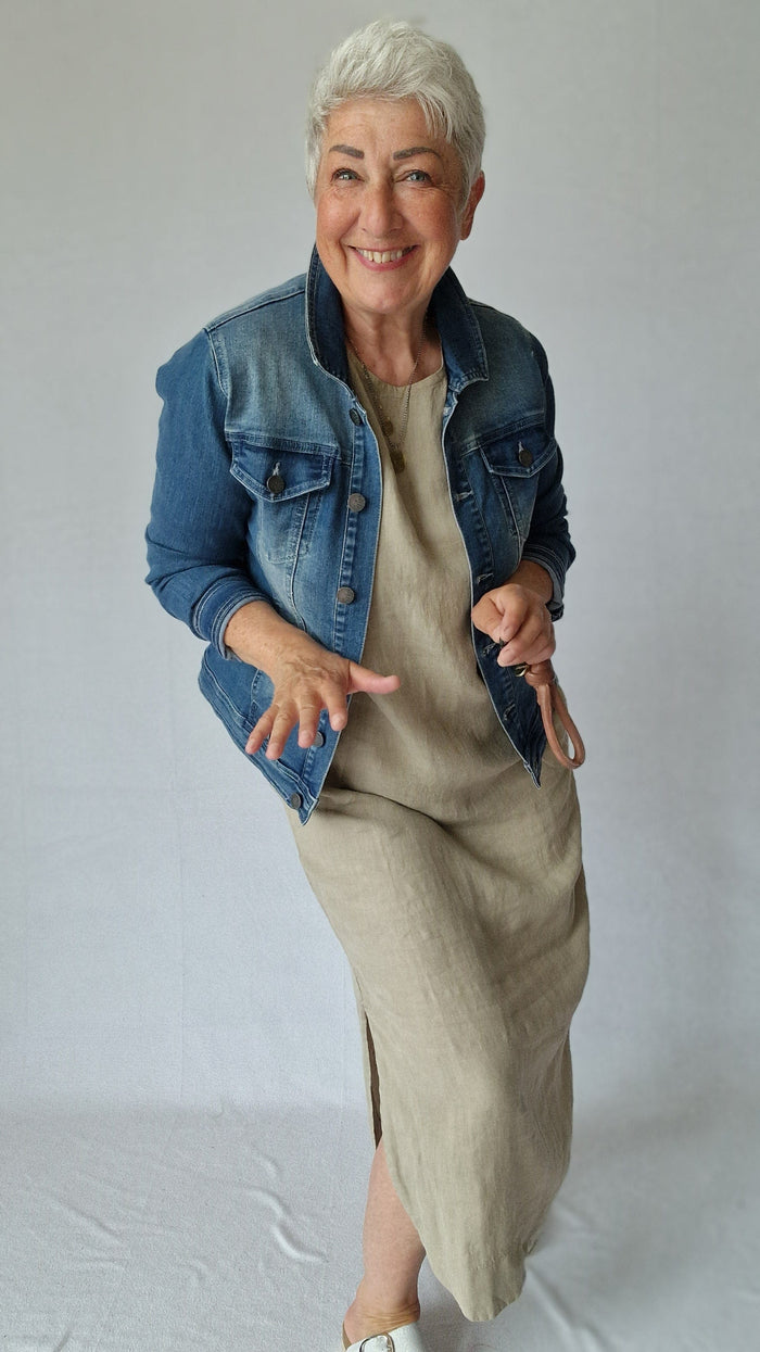 Cero Etage Cero Etage- Jeansjakke med god stretch kunstkolonialen