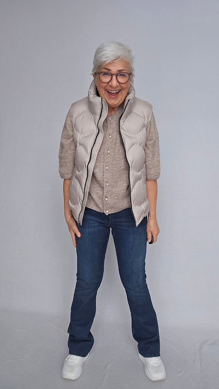 Cero Etage Dunvest Sand / 36 Cero Etage- Dunmix-vest i resirkulert polyester kunstkolonialen