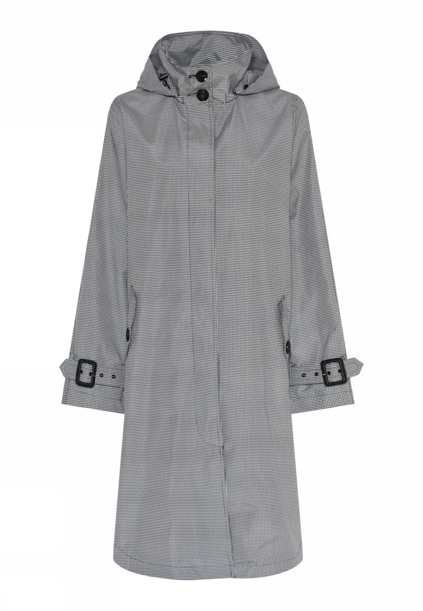 Cero Etage Jakke 36 Cero Etage- Rutete lang regnjakke kunstkolonialen