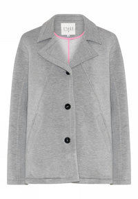 Cero Etage Jakke 36 / Grey melange Cero Etage- Jersey jakke m/krage og knapper kunstkolonialen