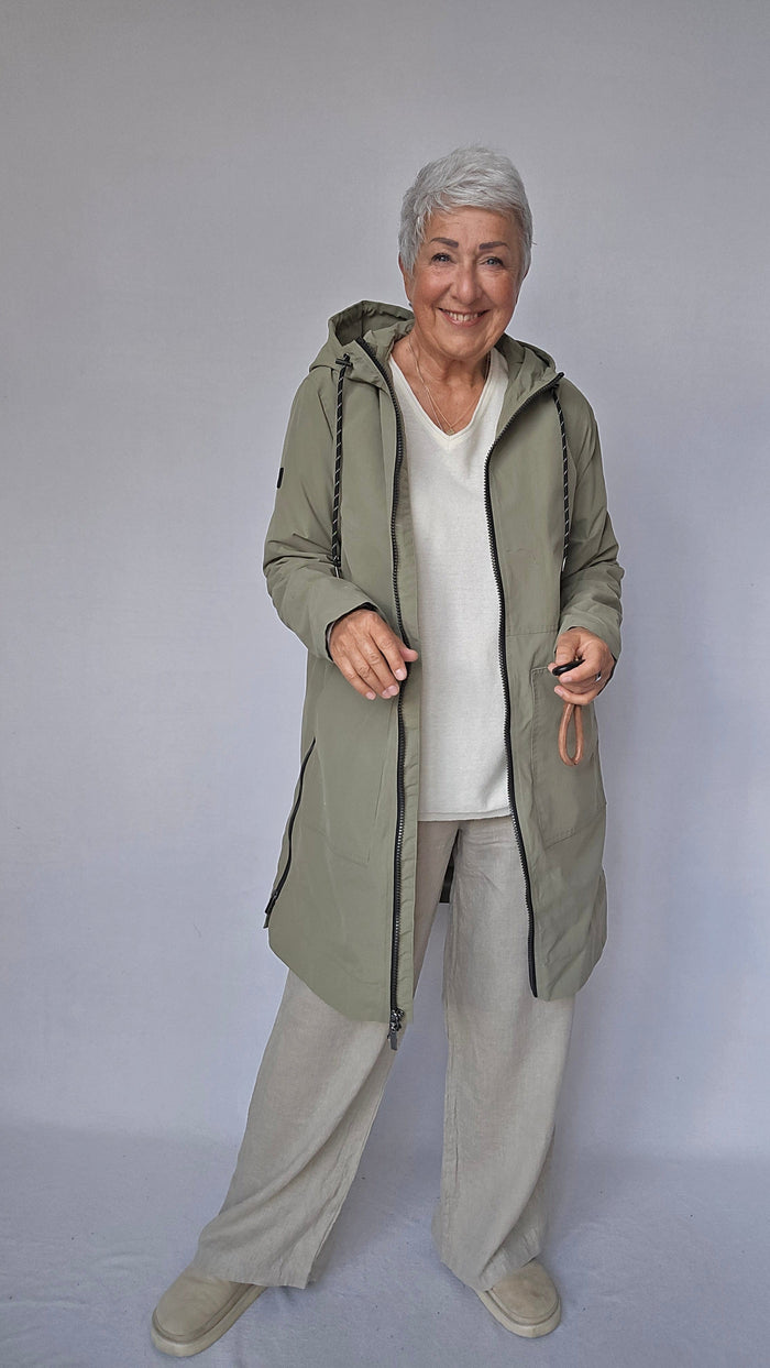 Cero Etage Jakke 36 / Khaki Cero Etage- Recycled Long Parkas kunstkolonialen