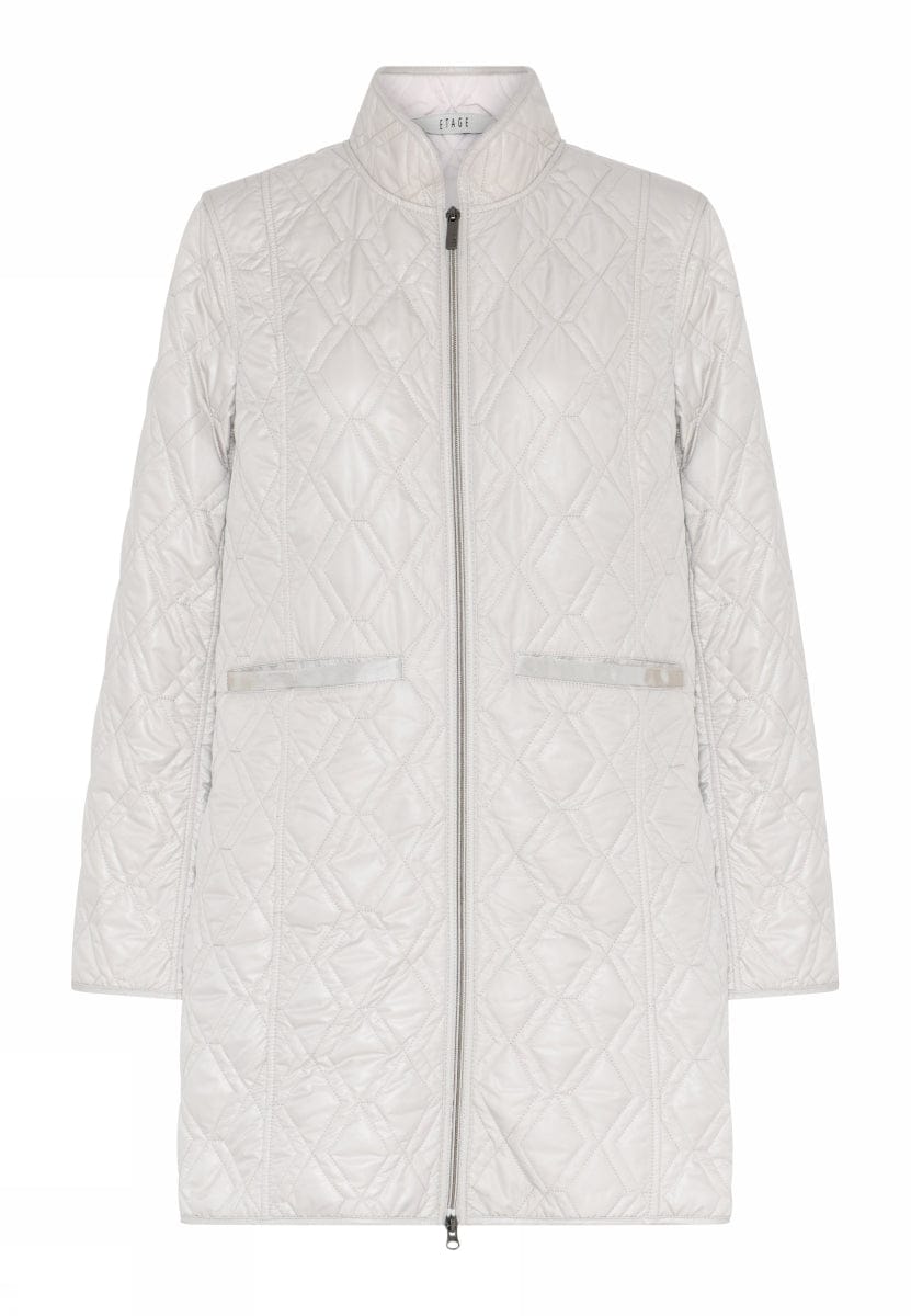 Cero Etage Jakke 36 / Kitt Etage- Quilted jacket long kunstkolonialen