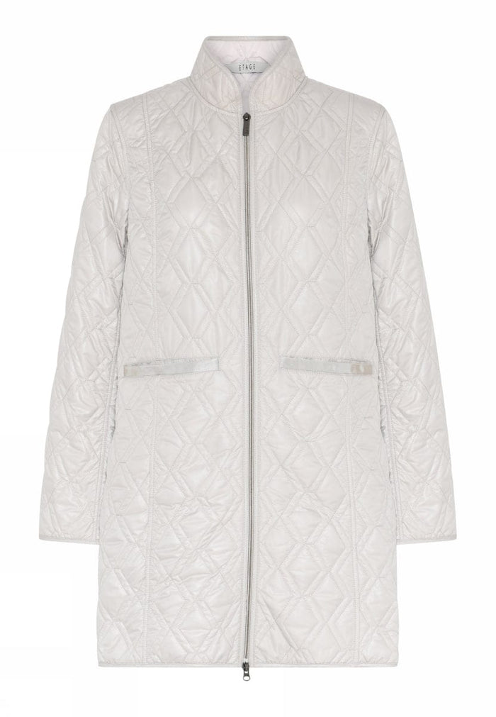 Cero Etage Jakke 36 / Kitt Etage- Quilted jacket long kunstkolonialen