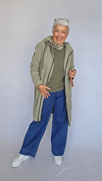 Cero Etage Jakke 38 / Khaki Cero Etage- Recycled Long Parkas kunstkolonialen