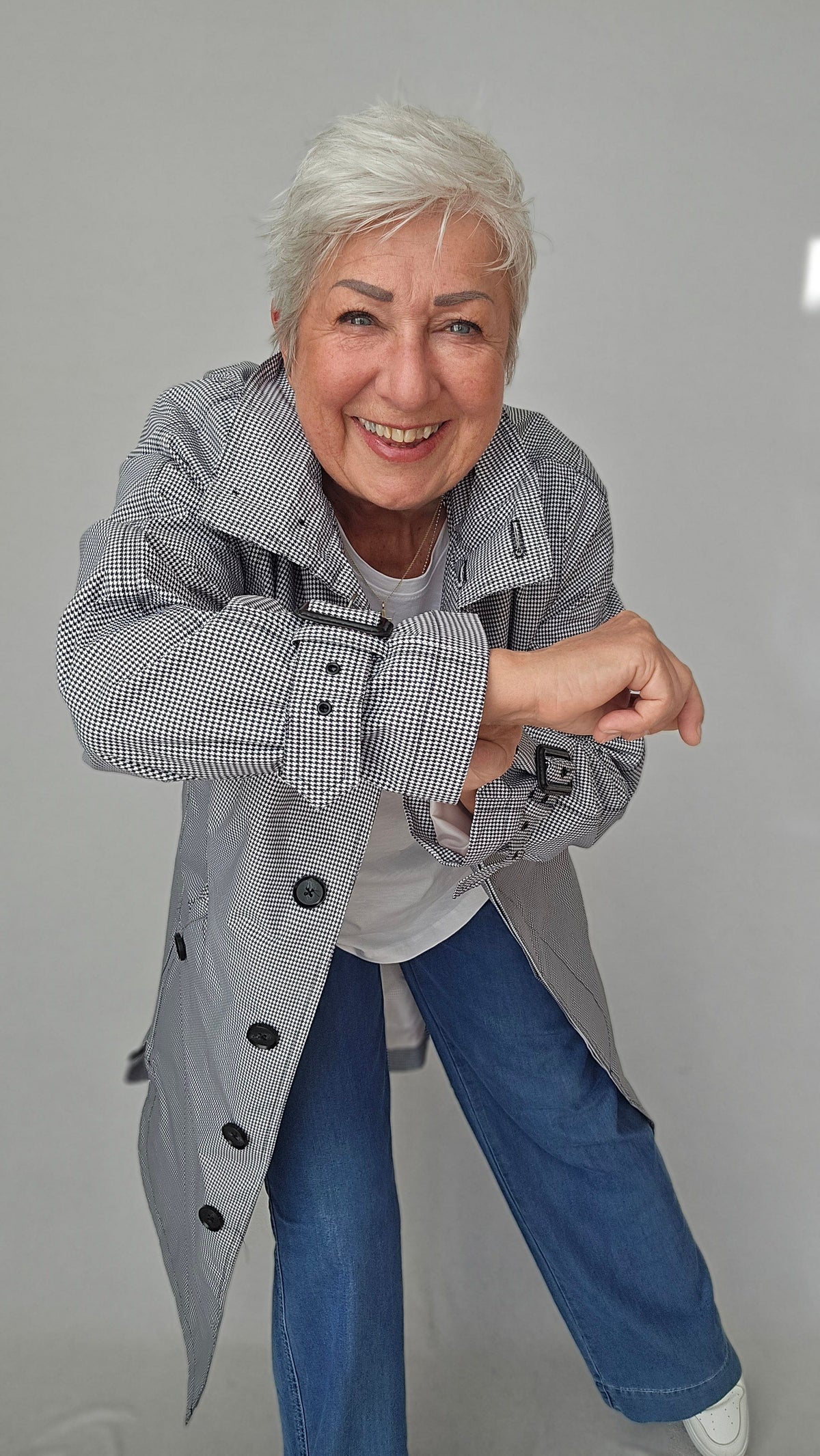 Cero Etage Jakke Cero Etage- Rutete lang regnjakke kunstkolonialen