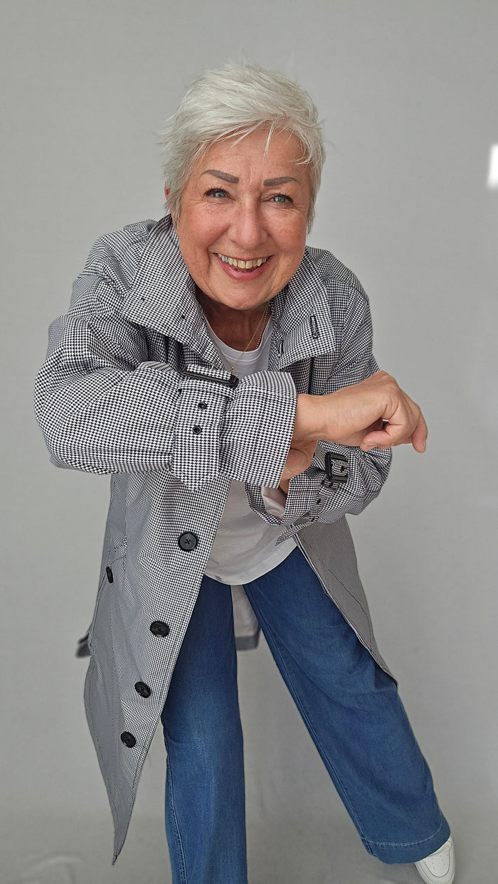 Cero Etage Jakke Cero Etage- Rutete lang regnjakke kunstkolonialen