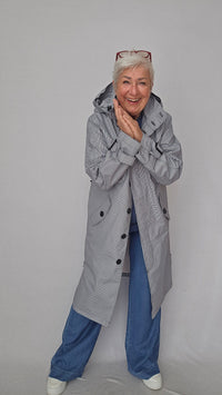 Cero Etage Jakke Cero Etage- Rutete lang regnjakke kunstkolonialen