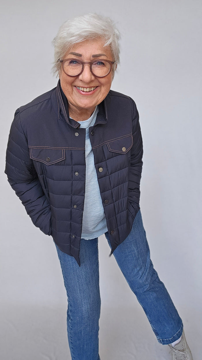 Cero Etage Jakke Etage- Vattert jakke i denim-look kunstkolonialen