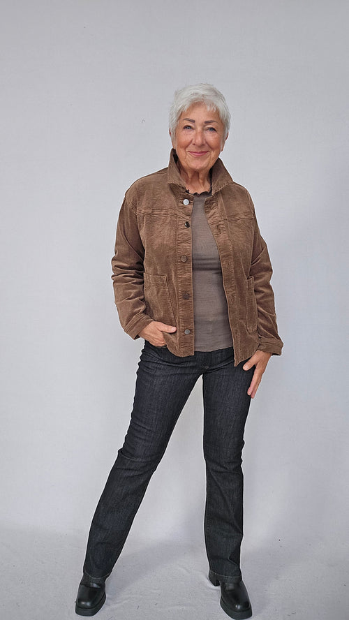 Cero Etage Jakke Tobacco / S Cero Etage- Jakke i kordfløyel kunstkolonialen